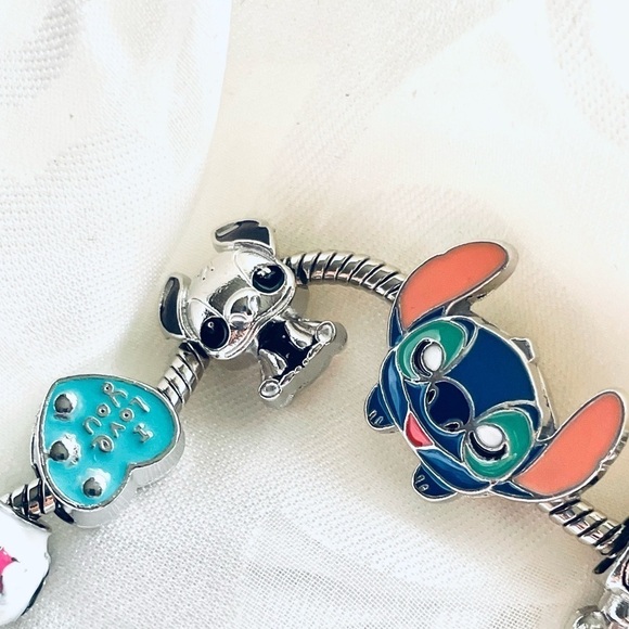 NWOT 7.5" Stitch Charms & Bracelet - Lilo & Stitch Beads Bangle for Women/Girls - Picture 4 of 7